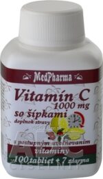 MedPharma VITAMÍN C 1000 mg so šípkami tbl (s postupným uvoľňovaním) (100+7 zadarmo) 1x107 ks
