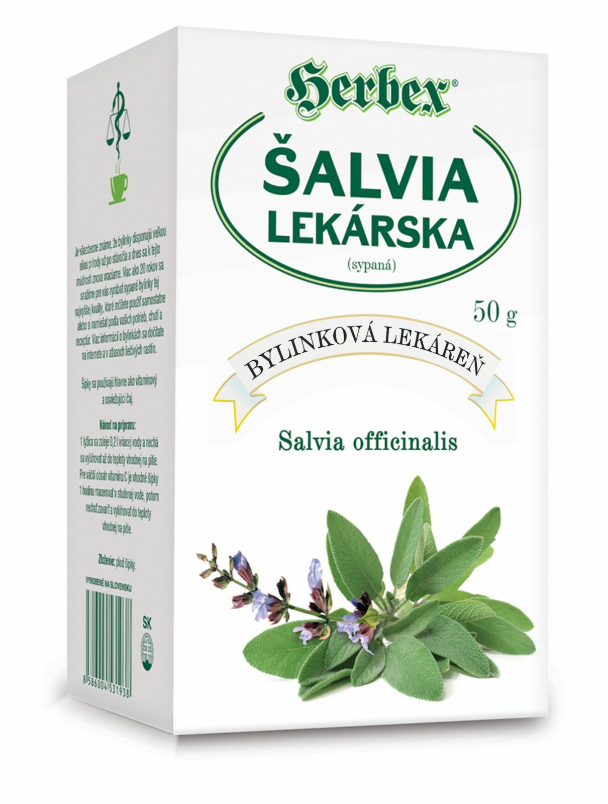 Herbex Šalvia lekárska sypaný čaj 50 g – Obrázok 1