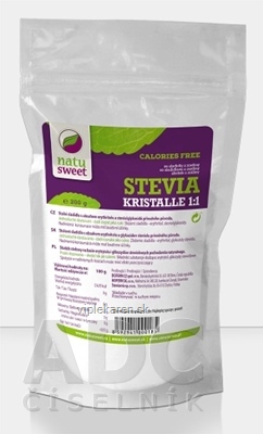 hpzah60_400x400 NATUSWEET STEVIA KRISTALLE 1:1 sladidlo, práškové 1x200 g – Obrázok 1