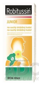 Robitussin JUNIOR sir (liek.skl.) na suchý dráždivý kašeľ 1x100 ml