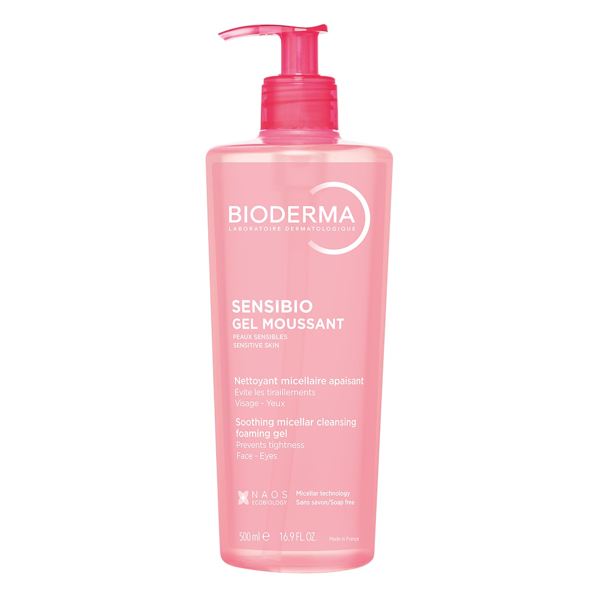 BIODERMA Sensibio Gel moussant čistiaci gél pre citlivú pleť 500 ml – Obrázok 1