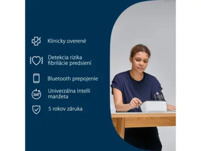 OMRON M7 Intelli IT AFIB tlakomer na rameno + adaptér – Obrázok 10