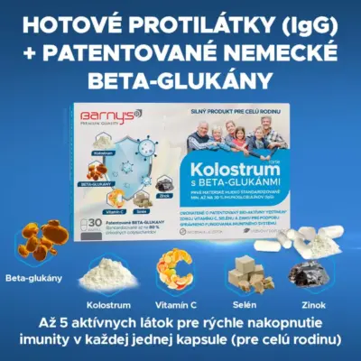 Barny′s® KOLOSTRUM s beta-glukánmi Forte 30 kapsúl – Obrázok 3