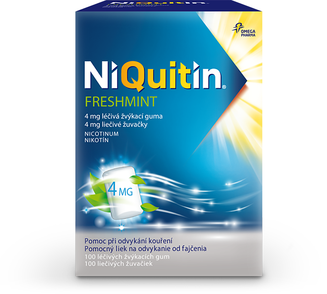 NiQuitin Freshmint 4 mg liečivé žuvačky 100 ks – Obrázok 1