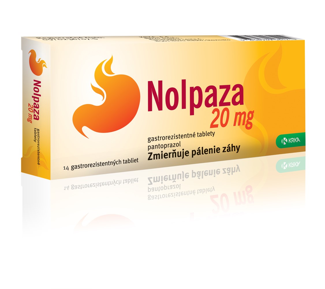 Nolpaza 20 mg 14 tabliet – Obrázok 1