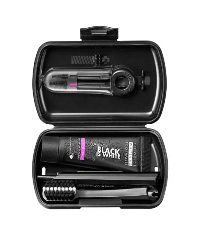 CURAPROX DARČEKOVÁ KRABICA Hydrosonická kefka Black Is White + Cestovný set – Obrázok 6