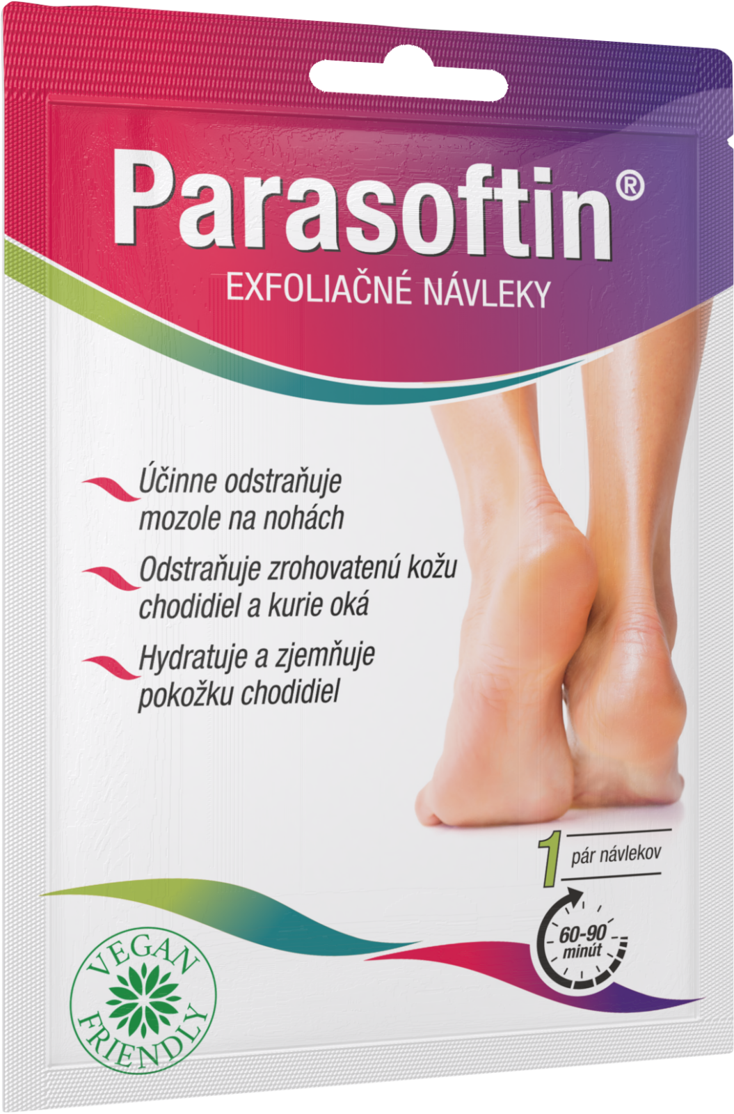 PARASOFTIN Exfoliačné NÁVLEKY na chodidlá 1 pár – Obrázok 1
