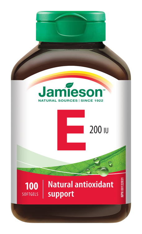JAMIESON VITAMÍN E 200IU 100 kapsúl – Obrázok 1