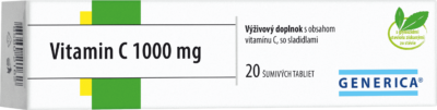 GENERICA Vitamin C 1000 mg 20 šumivých tabliet – Obrázok 1