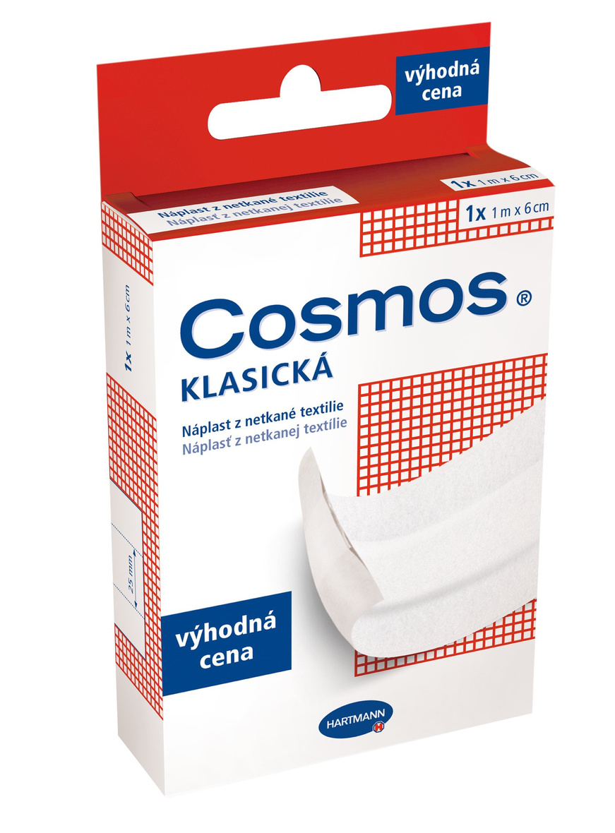 COSMOS KLASICKÁ Náplasť z netkanej textílie 1m x 6cm, biela 1 ks – Obrázok 1