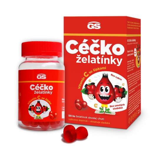 GS CÉČKO želatínky vitamín C so šípkami 50 ks – Obrázok 1