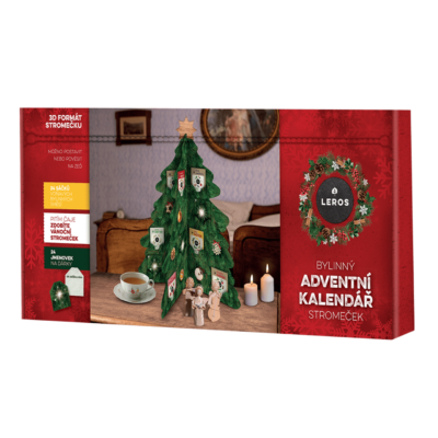 LEROS BYLINNÝ ADVENTNÝ KALENDÁR STROMČEK 24 druhov čajov – Obrázok 3