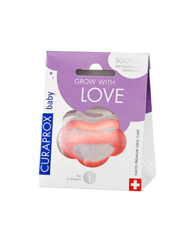 CURAPROX Baby cumlík veľkosť 1, koralový 1 ks – Obrázok 2
