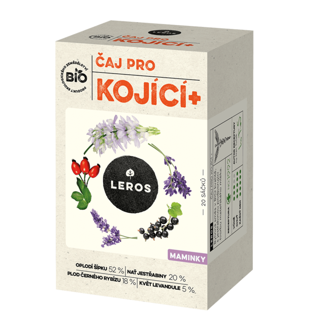 LEROS BIO ČAJ PRE DOJČIACE MAMIČKY+ bylinný čaj, nálevové vrecká 20x2 g – Obrázok 1