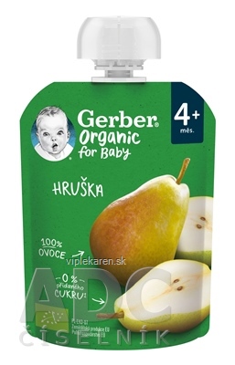 zlowz30_400x400 Gerber Organic Kapsička Hruška bio ovocná desiata (od ukonč. 4. mesiaca) 1x90 g – Obrázok 1