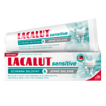 LACALUT sensitive Ochrana skloviny & jemné bielenie zubná pasta 75 ml – Obrázok 1