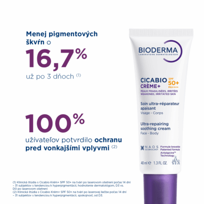 BIODERMA Cicabio Krém+ SPF 50+ 40 ml – Obrázok 3
