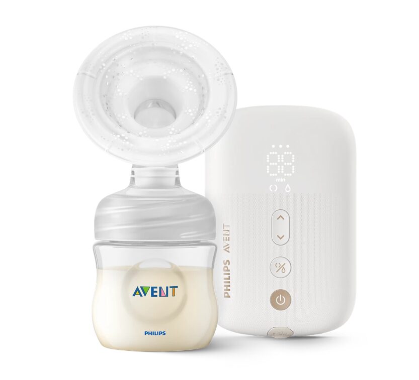 Philips AVENT Elektrická odsávačka mlieka SCF396/11, nabíjateľná + fľaša 125 ml – Obrázok 1