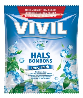 xc3nqx0_400x400 VIVIL BONBONS Extra Stark drops mentolový s vitamínom C, bez cukru 1x60 g – Obrázok 1