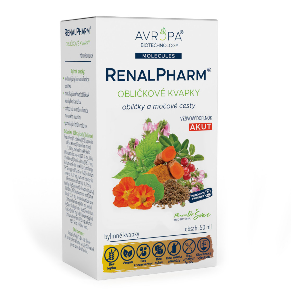 7111 AVROPA RenalPharm bylinné kvapky 50 ml – Obrázok 1