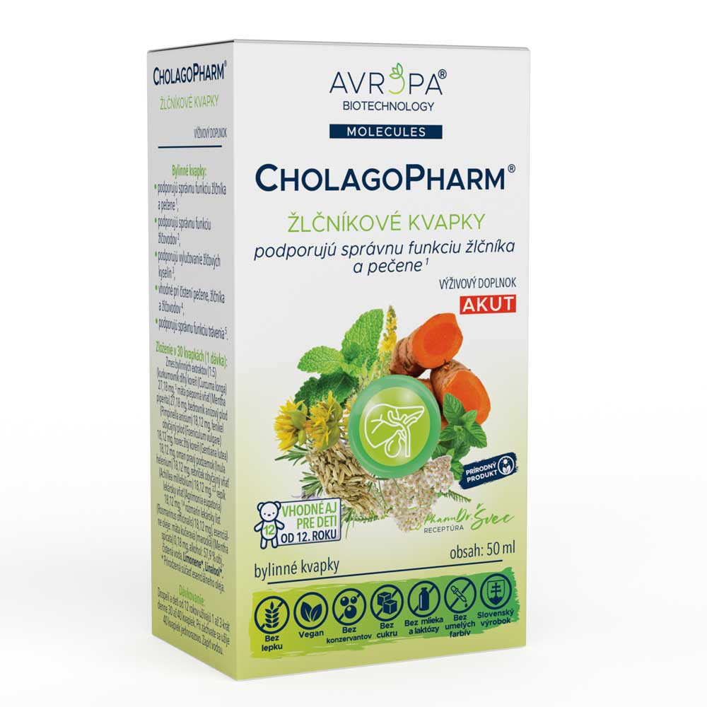 7112 AVROPA CholagoPharm bylinné kvapky 50 ml – Obrázok 1