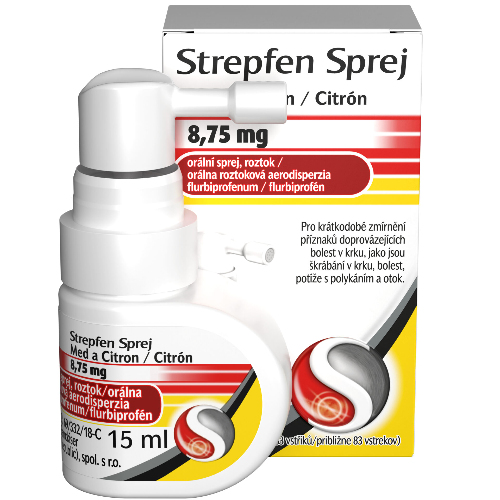 Strepfen Sprej Med a Citrón 15 ml – Obrázok 1