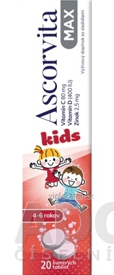 rrjzhn0_400x400 ASCORVITA MAX Kids šumivé tablety pre deti (4-6 rokov), vitamín C, D a zinok, 1x20 ks – Obrázok 1