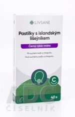 LIVSANE Pastilky s islandským lišajníkom príchuť čierne ríbezle a mäta, s vitamínom C 40 ks – Obrázok 2
