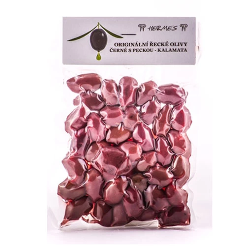 dh-vacum-cierne-kalamata-150-g-2174 HERMES Čierne olivy s kôstkou KALAMATA 150 g – Obrázok 1