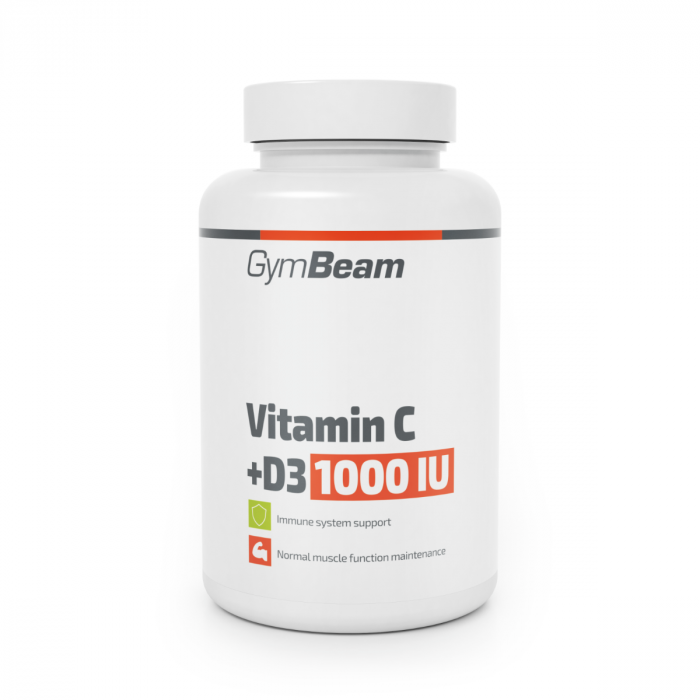vitamin_c_d3_1000_iu_90_tabs_gymbeam Vitamín C + D3 1000 IU - GymBeam – Obrázok 1