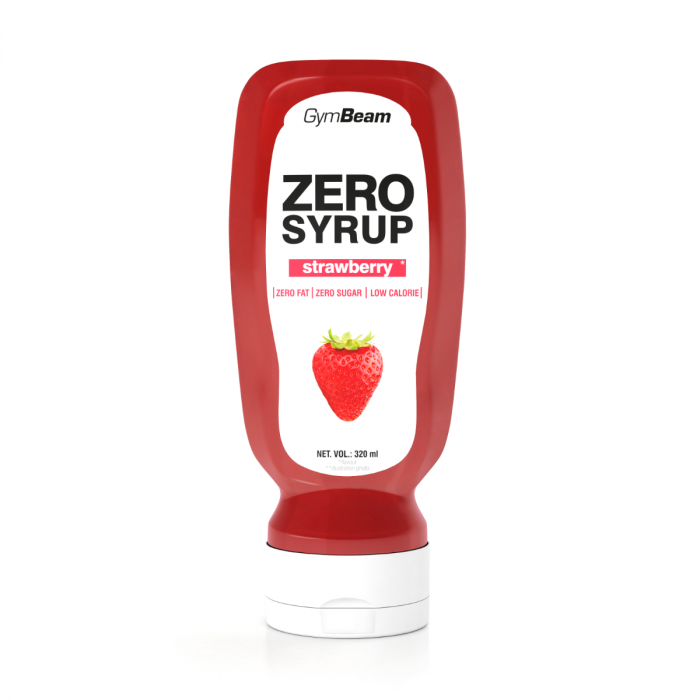 zero_syrup_strawberry_320_ml_gymbeam ZERO SIRUP jahoda - GymBeam – Obrázok 1