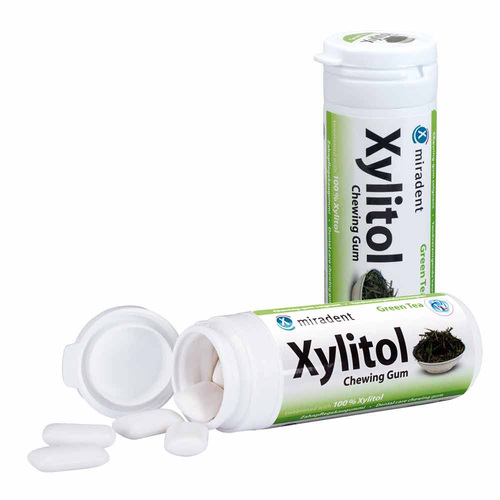 MIRADENT Xylitol žuvačky ZELENÝ ČAJ 30 ks – Obrázok 1
