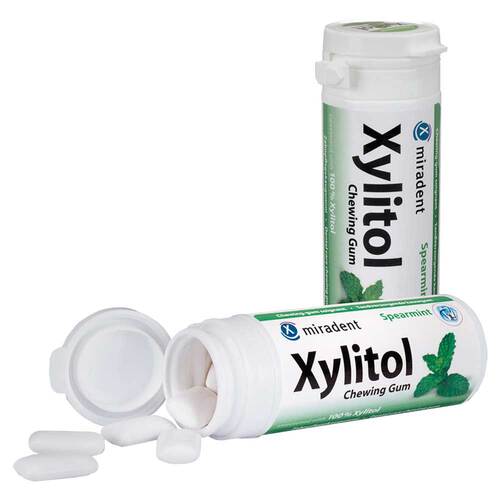MIRADENT Xylitol žuvačky PEPPERMINT 30 ks – Obrázok 1