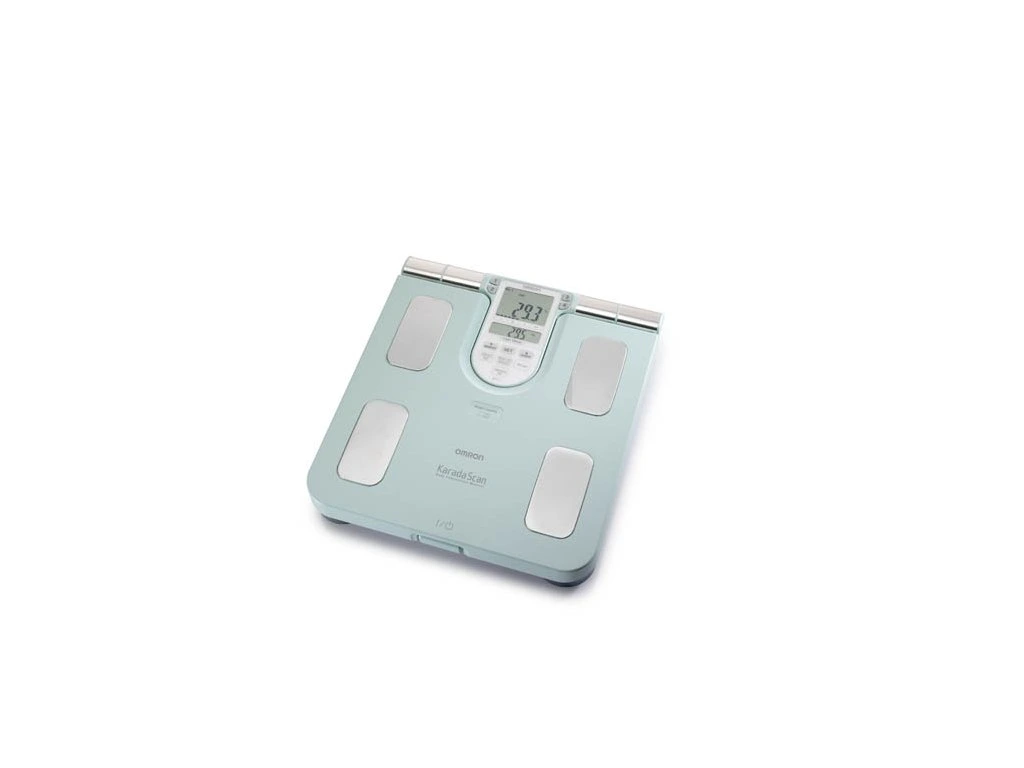 148-2_osobna-vaha-s-tukomerom-omron-bf-511-03 OMRON BF-511 digitálna váha s telesnou analýzou, tyrkysová – Obrázok 1