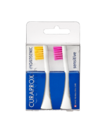 CURAPROX HYDROSONIC SENSITIVE náhradná hlavica, žltá + ružová 2 ks