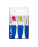 CURAPROX HYDROSONIC SENSITIVE náhradná hlavica, magenta + zelená 2 ks