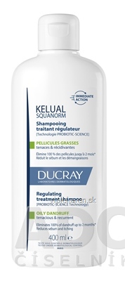 dbs7lp0_400x400 DUCRAY KELUAL SQUANORM Šampón proti mastným lupinám 400 ml – Obrázok 1