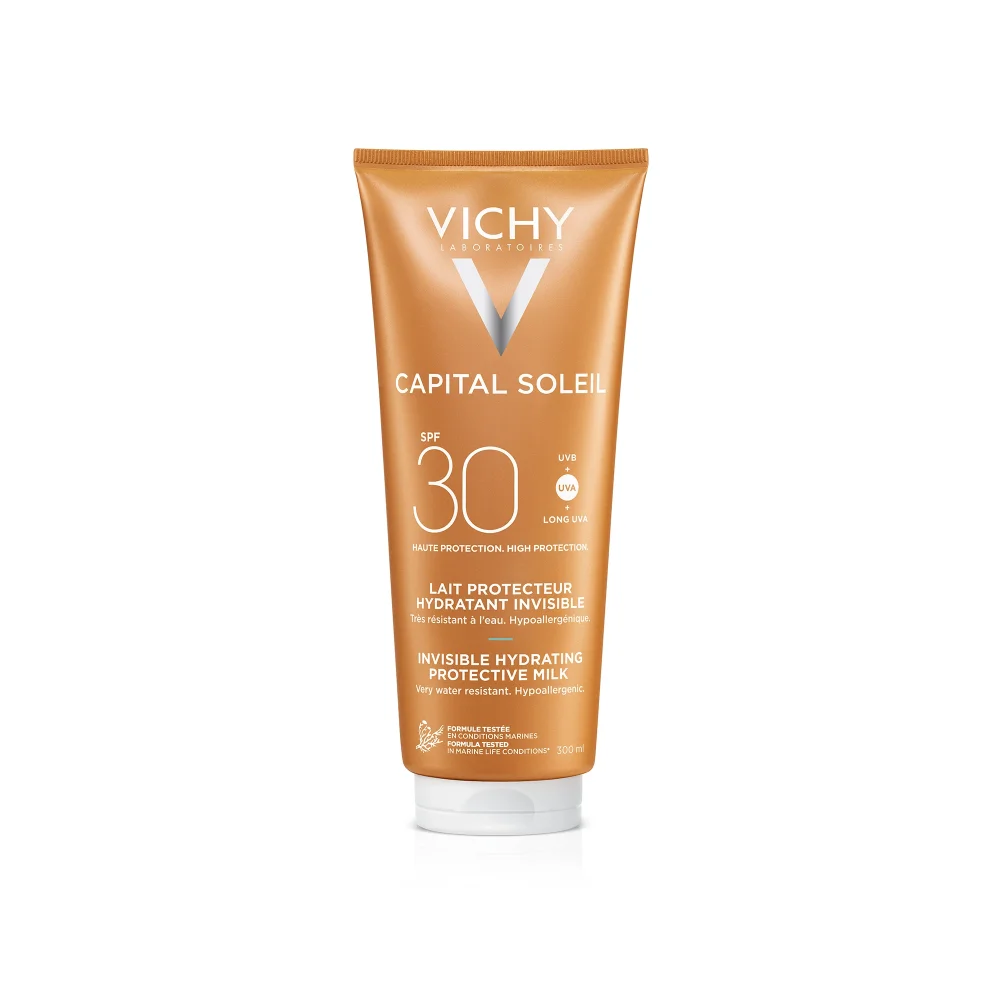 VICHY CAPITAL SOLEIL Ochranné mlieko na tvár a telo SPF 30 300 ml – Obrázok 1