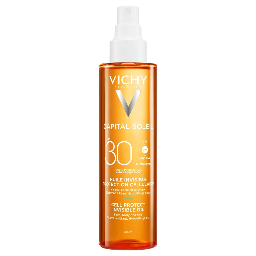 VICHY CAPITAL SOLEIL Neviditeľný olej SPF 30 200 ml – Obrázok 1