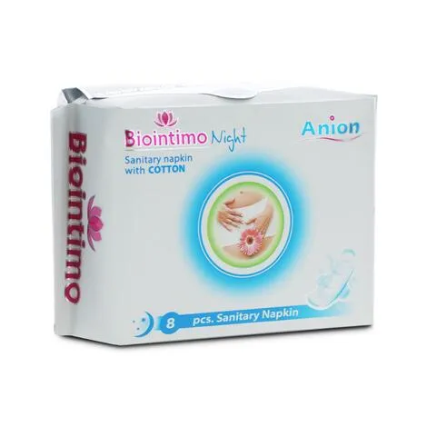 Biointimo Anion nočné aniónové hygienické vložky 8 ks – Obrázok 1