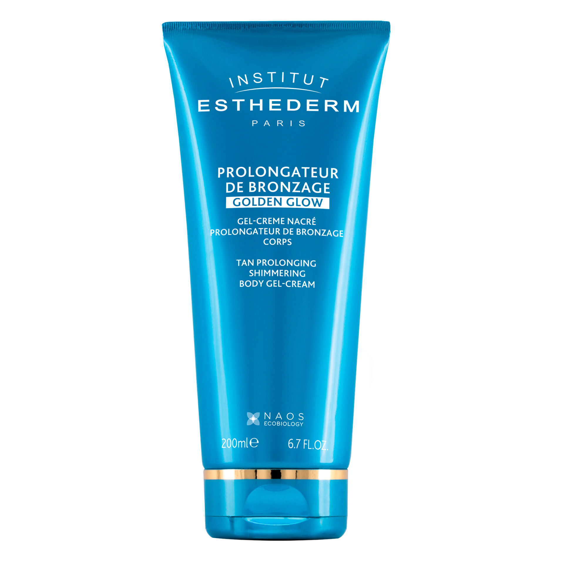 3461020004534_ TAN PROLONGING GOLDEN GLOW_rozměr_1 INSTITUT ESTHEDERM GOLDEN GLOW telový gél-krém po opaľovaní 200 ml – Obrázok 1