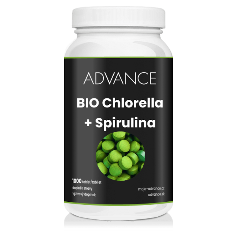 ADVANCE BIO Chlorella + Spirulina 1000 tabliet – Obrázok 1