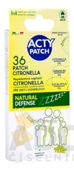 ACTYPATCH REPELENTNÁ NÁPLASŤ CITRONELLA s postupným uvoľňovaním 1x36 ks – Obrázok 2