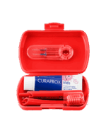 CURAPROX Detský cestovný set červený