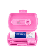 CURAPROX Detský cestovný set ružový