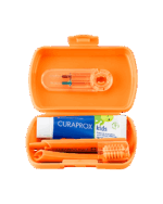 CURAPROX Detský cestovný set oranžový