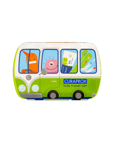 CURAPROX Detský cestovný set zelený – Obrázok 2