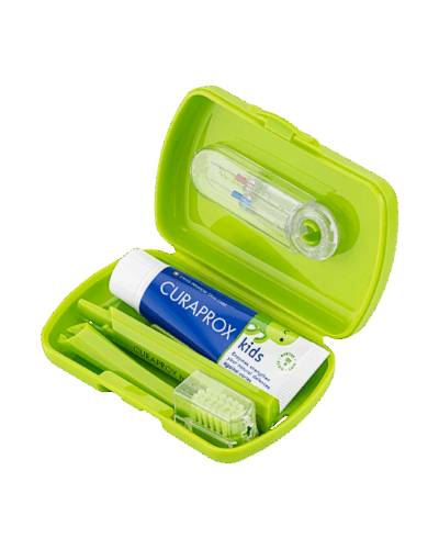 CURAPROX Detský cestovný set zelený – Obrázok 3