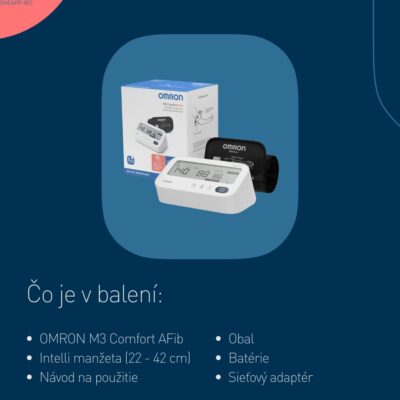OMRON M3 Comfort Afib tlakomer na rameno + adaptér – Obrázok 8