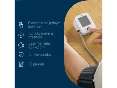 OMRON M2+ Tlakomer na rameno + adaptér – Obrázok 7